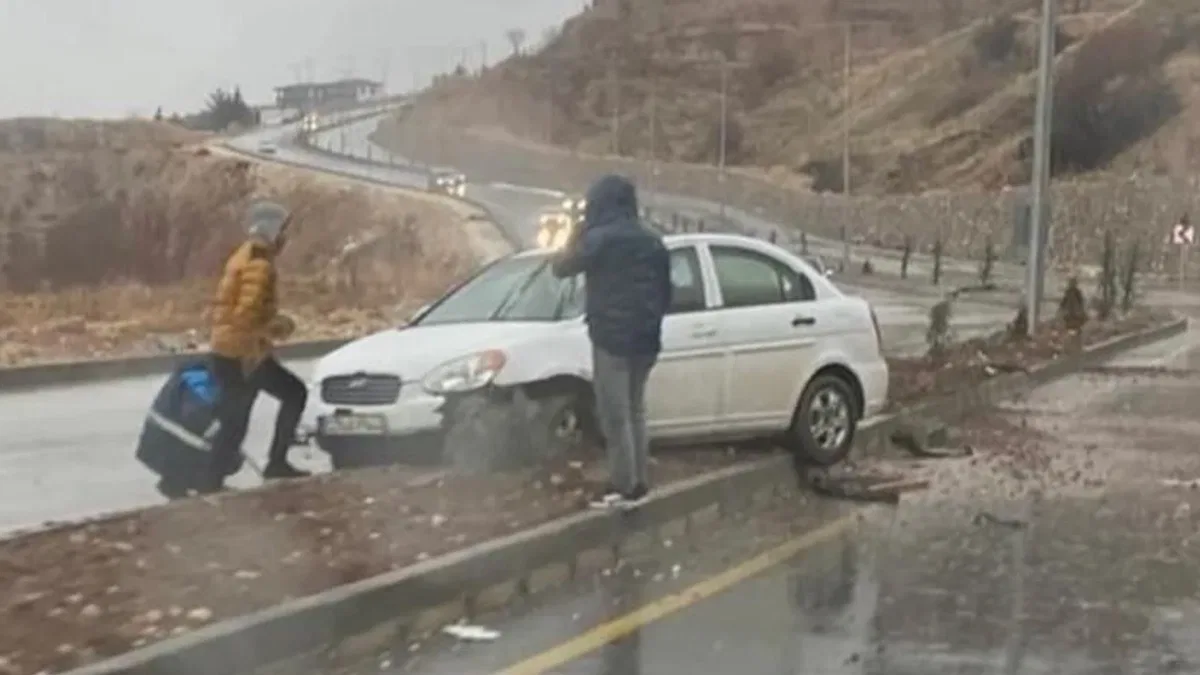 Adıyaman’da yağış kazaya neden oldu