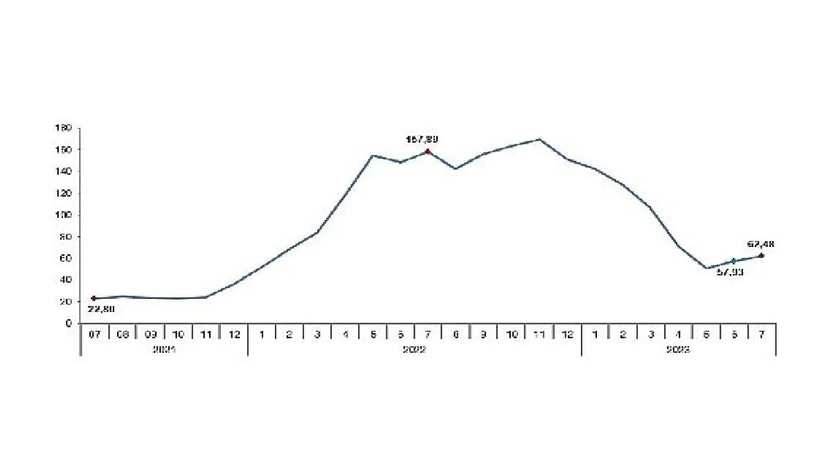 TÜİK: Tarım ürünleri üretici fiyat endeksi (Tarım-ÜFE) yıllık %62,48, aylık %8,03 arttı