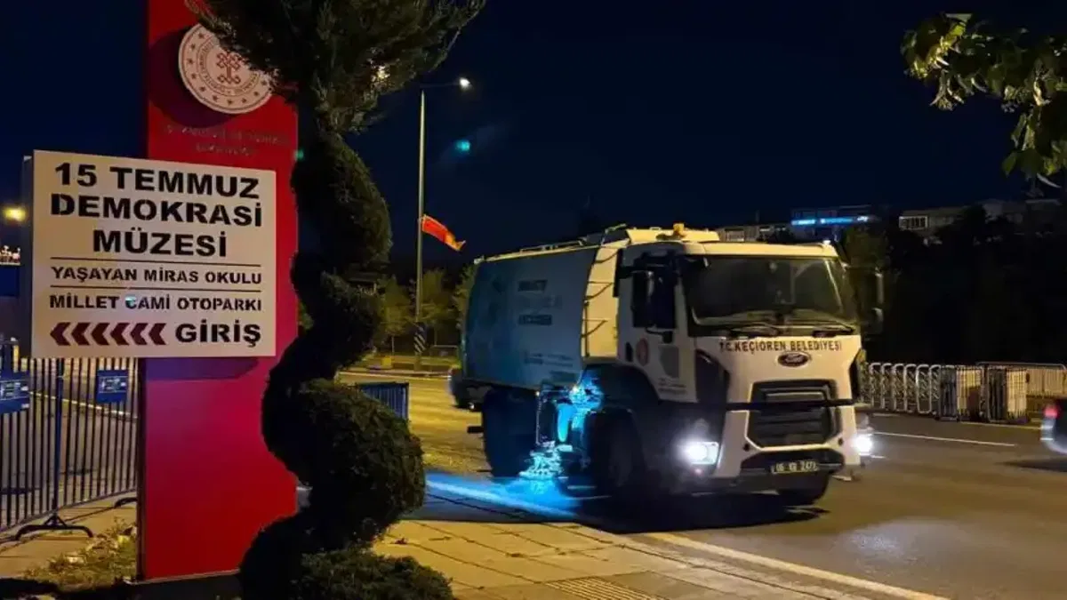 Ankara Keçiören'de NATO için temizlik mesaisi
