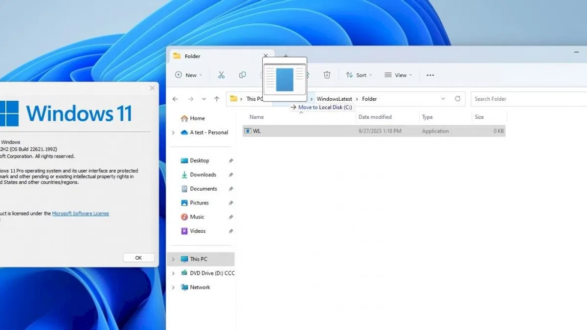 Windows 11 23H2 ile Dosya Gezgini Adres Çubuğunda Sürükle-Bırak Özelliği Kalktı