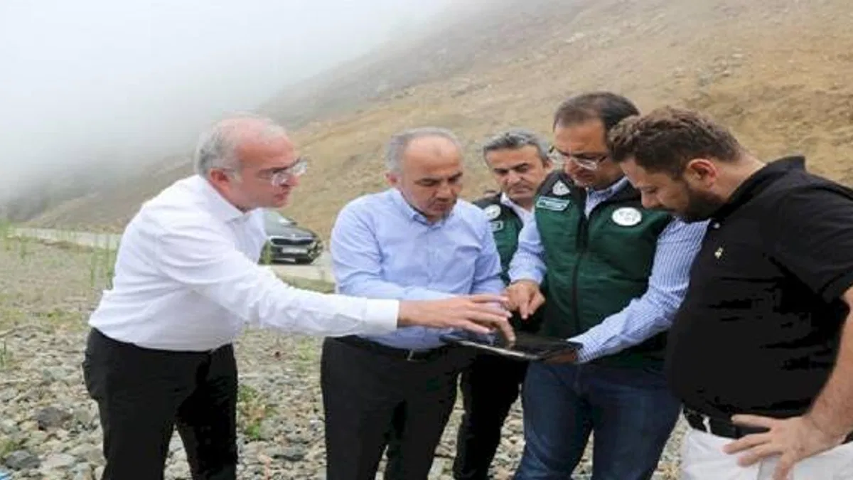 Rize'de Andon İçme Suyu Gölet projesine inceleme