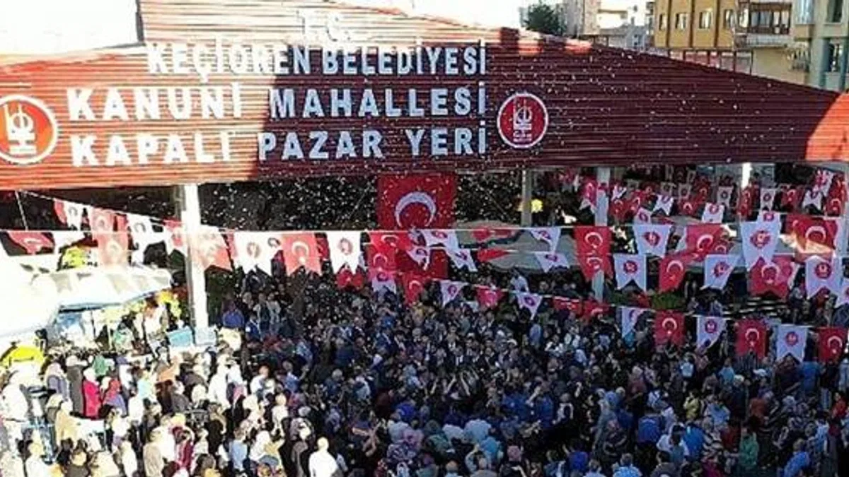 Keçiören'de Kanuni Mahallesi Yeni Nesil Semt Pazarı hizmete açıldı