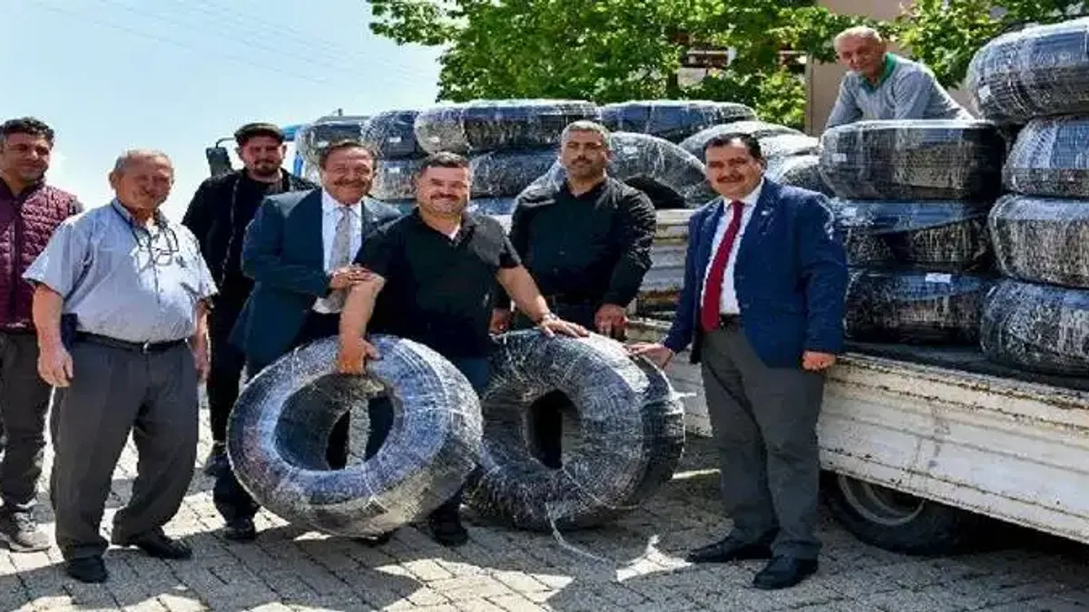 Çiftçilere damlama sulama desteği
