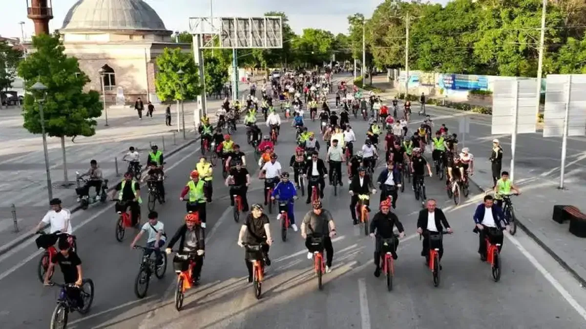Konya'da 28 ilçede eş zamanlı pedal çevrildi