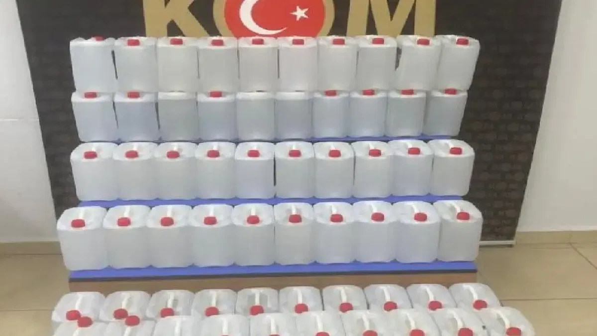 Keşan'da 387 litre sahte rakı ele geçirildi