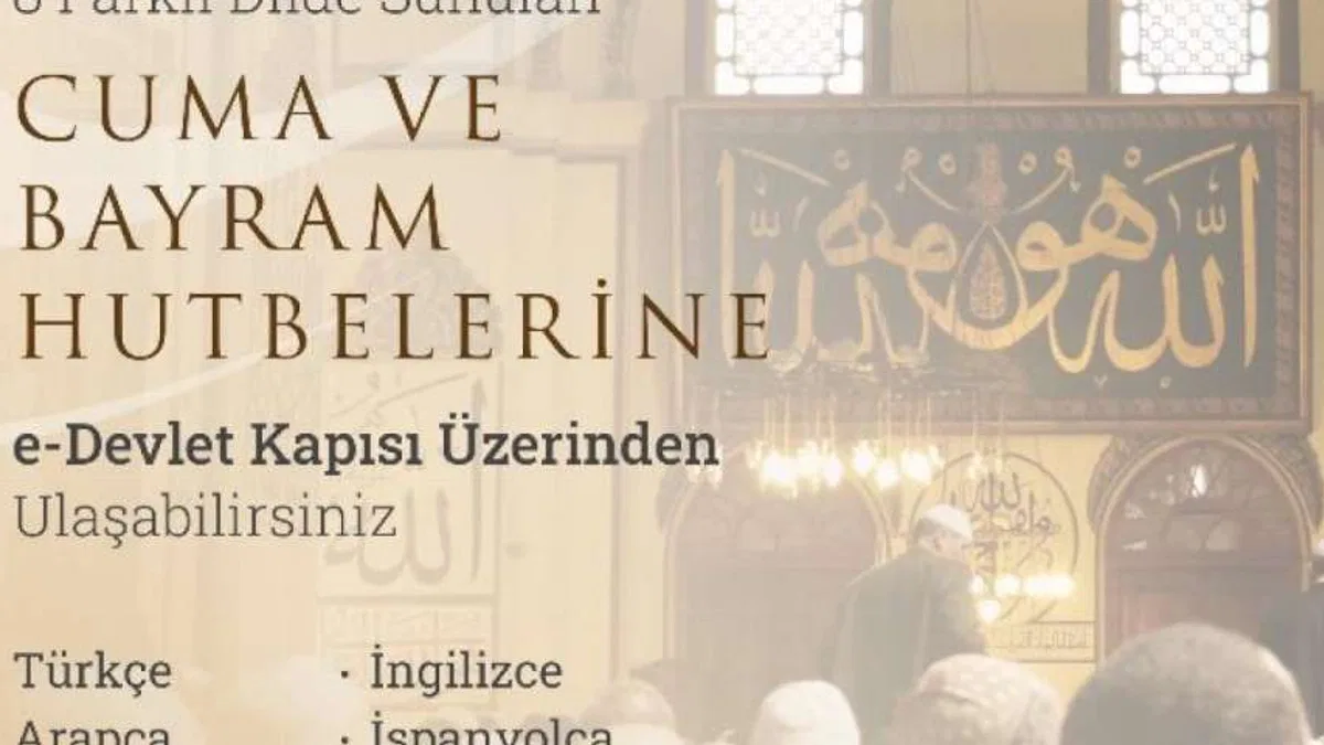 Diyanet'in hutbeleri 8 farklı dilde e-devlet'te