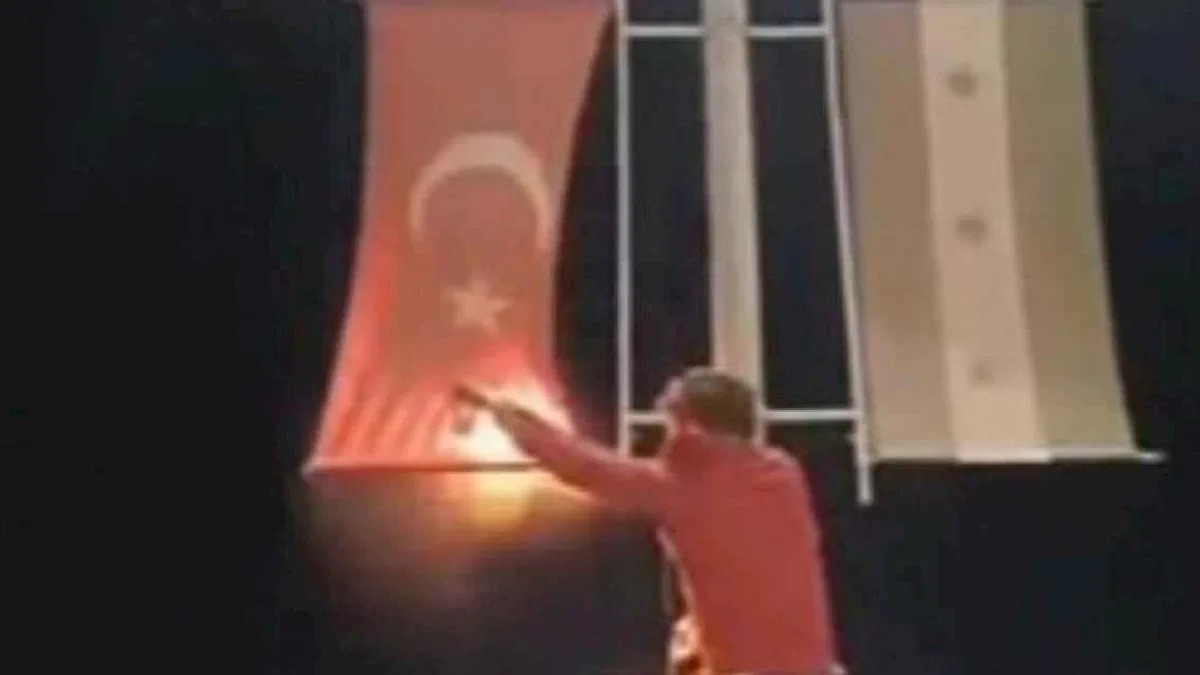 Bayrak provokatörü yakalandı