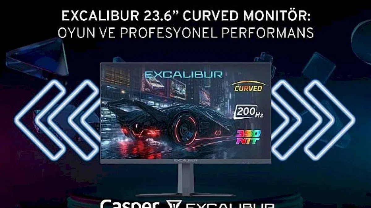 Excalibur 23.6" Curved Monitör'den 200 Hz ve 1 ms tepki süresiyle kesintisiz oyun deneyimi