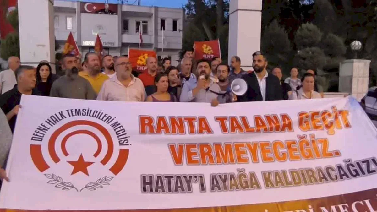 Hatay Defne'den 'bankamatik memurları'na tepki!