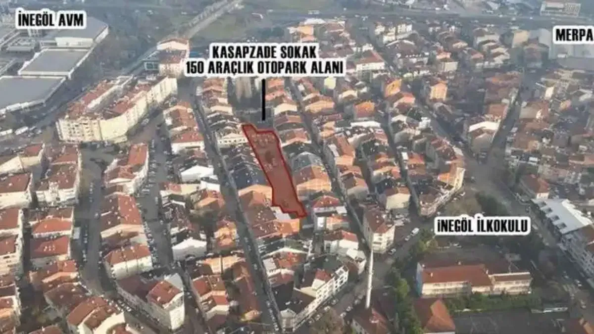 Bursa İnegöl'de 150 araçlık otopark üretiliyor