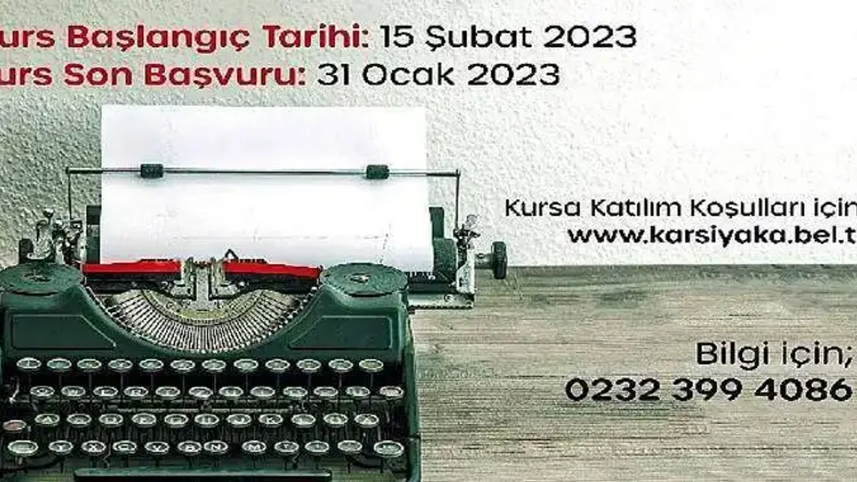 Karşıyaka Belediyesi "Yazarlık Atölyesi" başlıyor