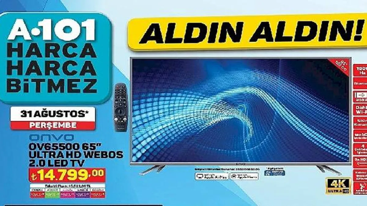 A101'de Birbirinden Çeşitli Teknolojik Ürünler 31 Ağustos Günü Satışta