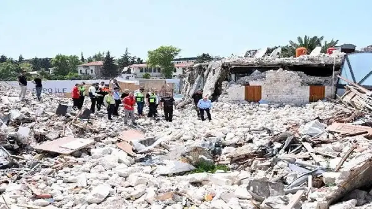 752 yıllık tarihi enkazda lazerle nokta ölçümü