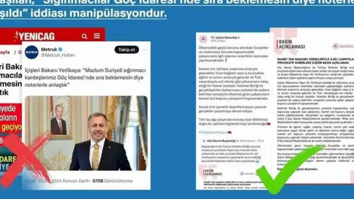 İletişim: Göç İdaresi'nin noterle anlaştığı iddiaları manipülasyon