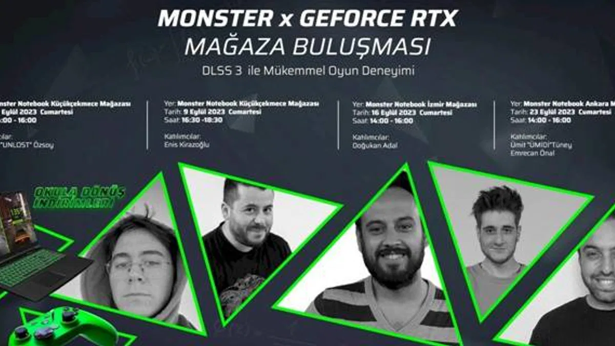 Monster x GeForce RTX Mağaza Buluşmaları Başlıyor
