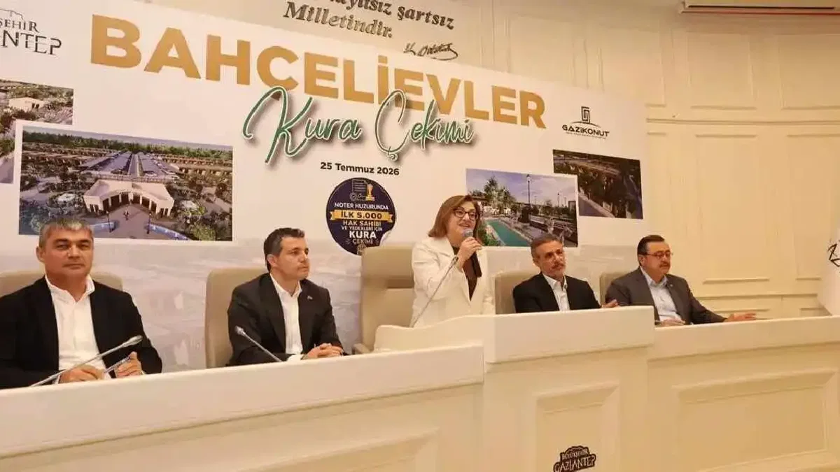 Gaziantep Bahçelievler'de kura heyecanı