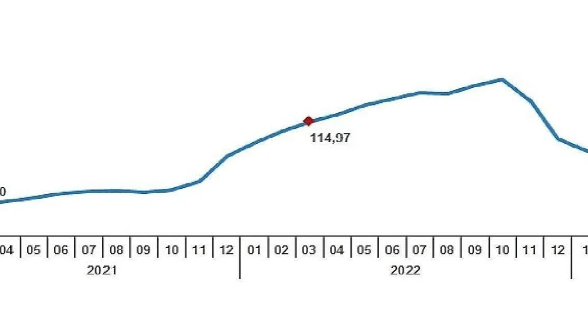 Yurt İçi Üretici Fiyat Endeksi (Yİ-ÜFE) yıllık %62,45, aylık %0,44 arttı
