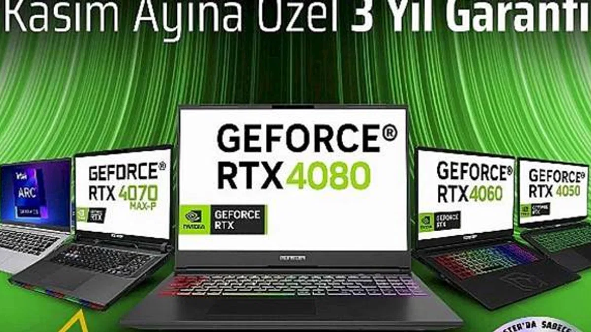 Yüksek performans laptoplar 3 yıl garanti ve 12 taksitle teknolojiseverleri bekliyor
