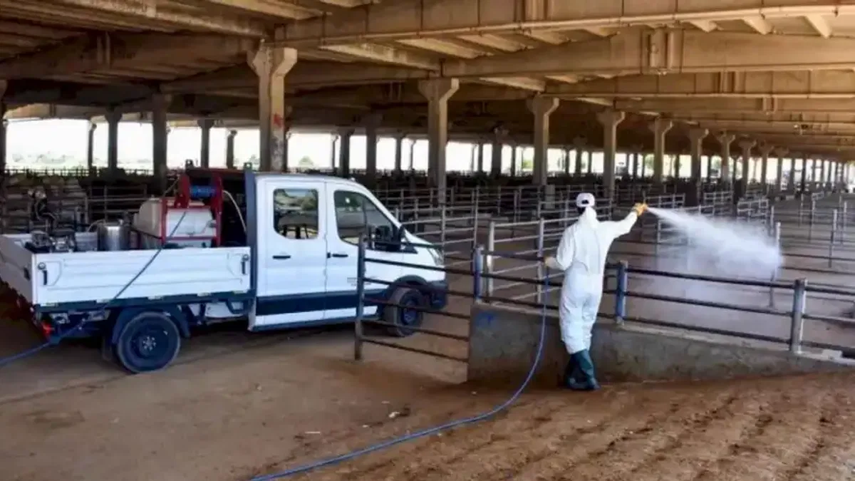 Diyarbakır'da Canlı Hayvan Borsası dezenfekte edildi