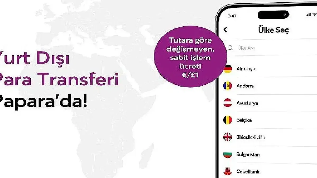 Papara'dan sadece 1 Euro'ya yurt dışı para transferi