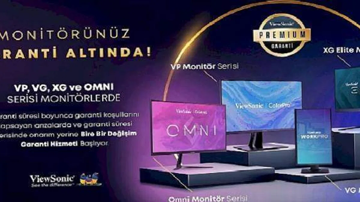 ViewSonic, yüksek standartlı monitör serileri için 'Premium Garanti Hizmeti' dönemini başlattı