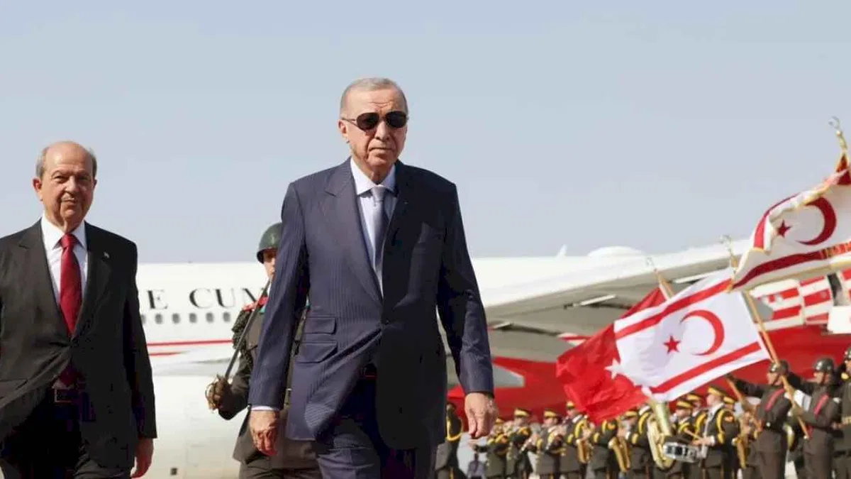 Cumhurbaşkanı Erdoğan törenler için Yavru Vatan'da