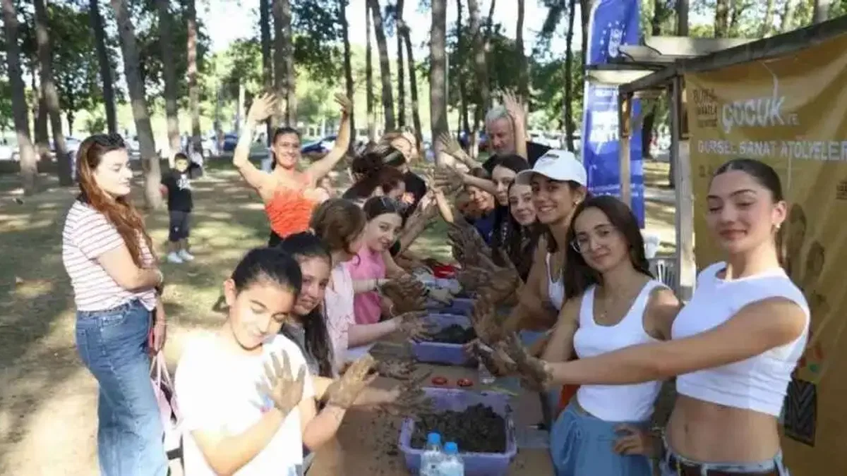 Bursalı çocuklar sanatla doğayı keşfetti