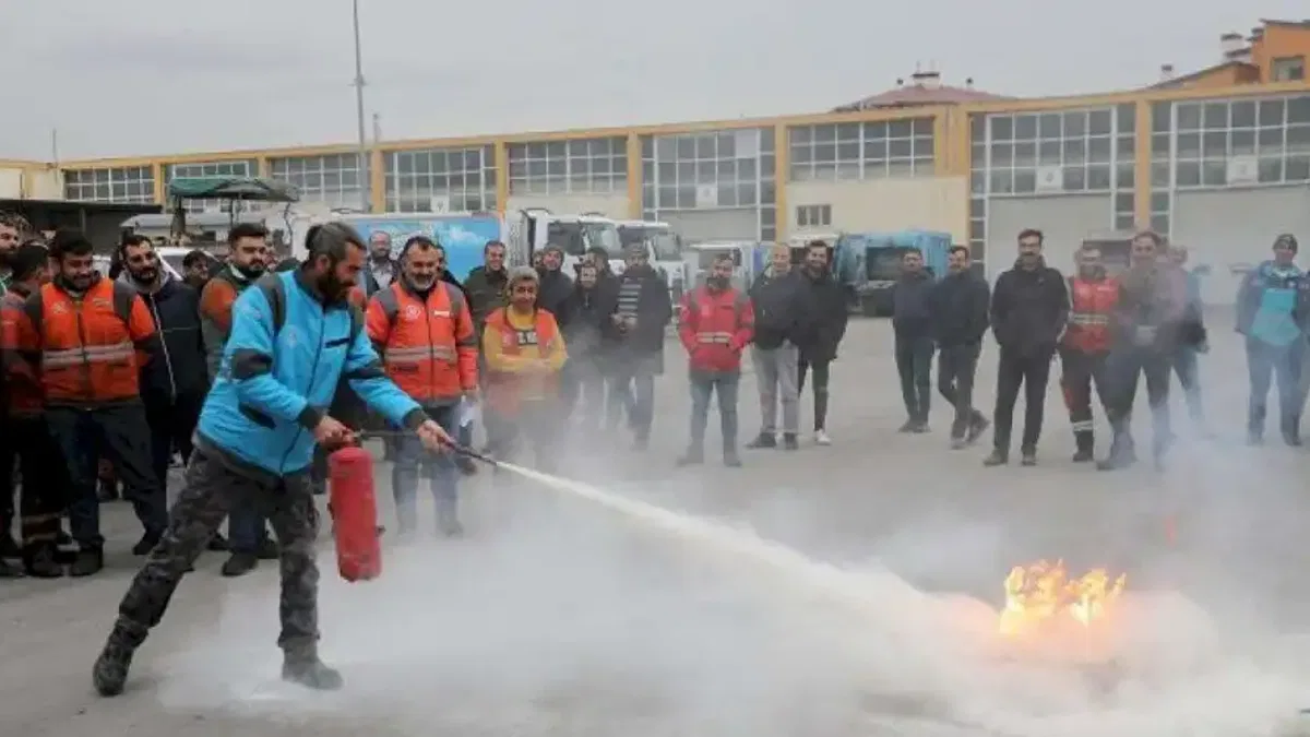 Kayseri Kocasinan'dan yangın tatbikatı