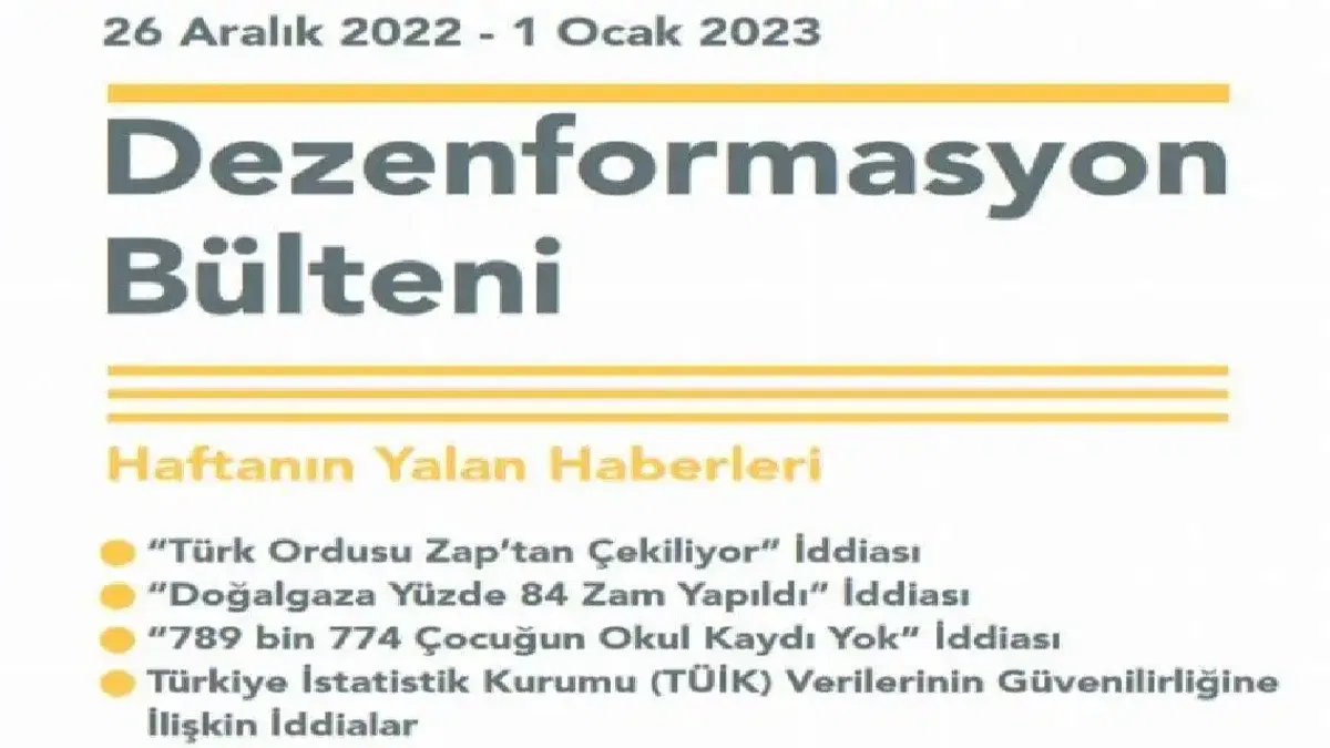 İletişim yeni 'dezenformasyon'ları bültenledi