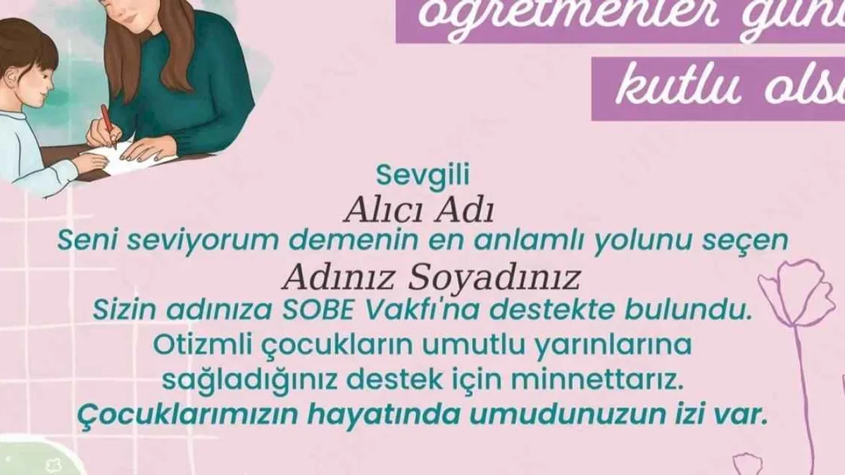 SOBE’den Öğretmenler Günü’ne Özel Hediye Sertifikası