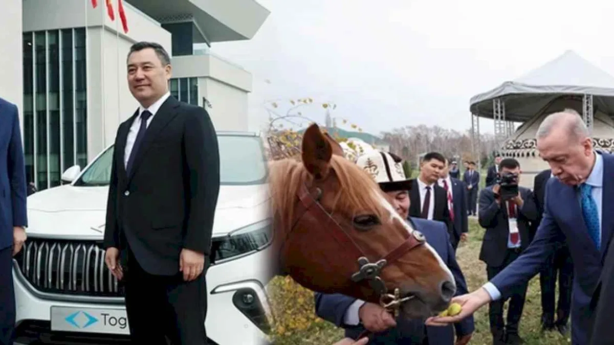 Biz Togg, onlar at verdi! Kırgızistan'da karşılıklı hediyeleşme