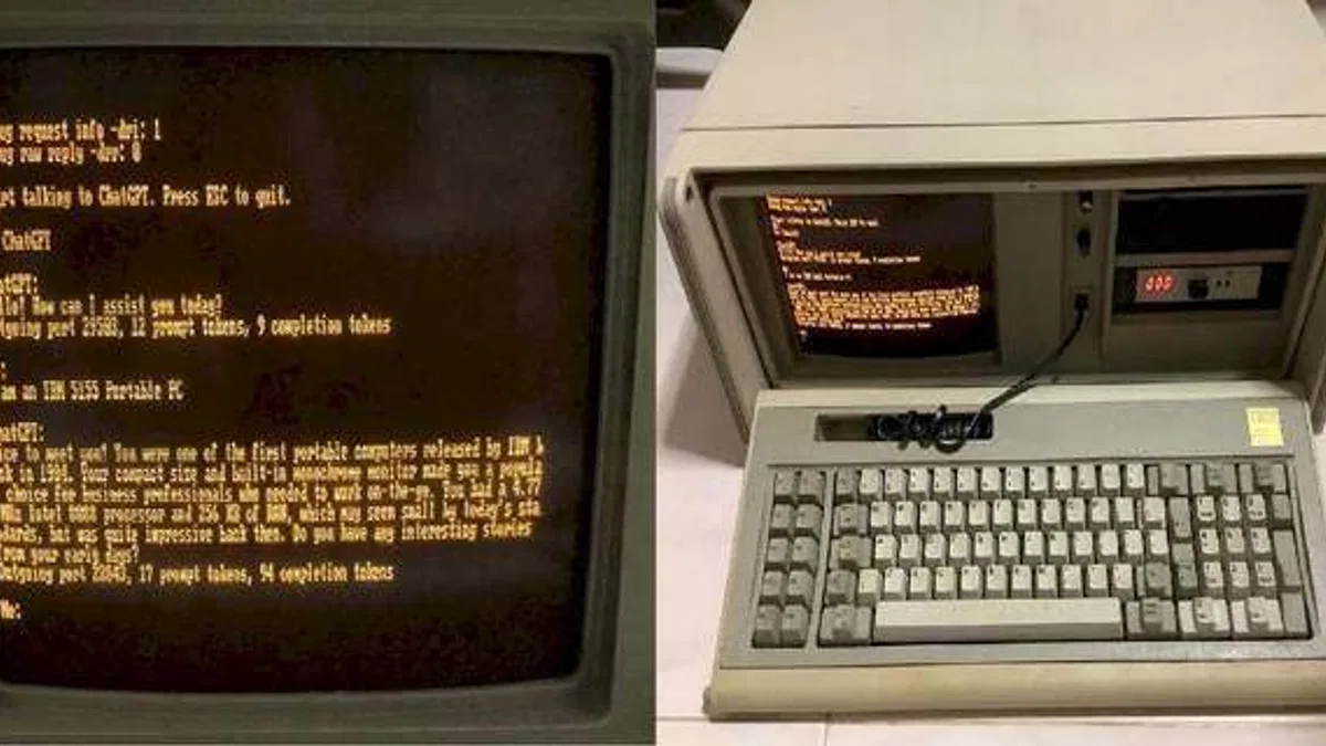 MS-DOS ChatGPT Uygulaması 1984 Model IBM PC’de Çalıştırıldı