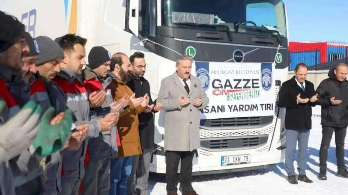 Kayseri Melikgazi'den Gazze'ye yardım tırı