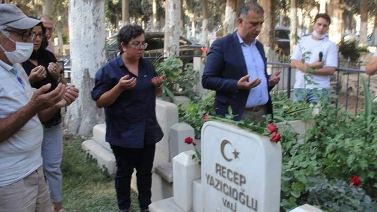 Merhum Vali Recep Yazıcıoğlu Aydın'daki kabri başında anıldı