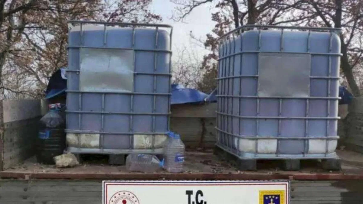 Uzunköprü'de 2 bin 200 litre kaçak içki