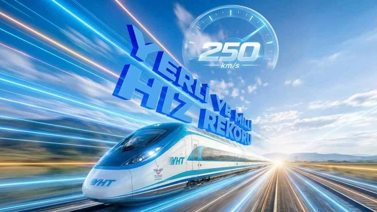 Milli elektrikli hızlı trenden yeni rekor