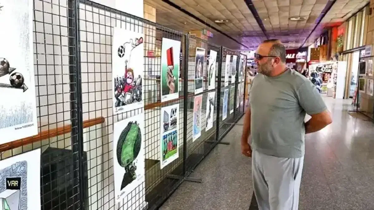 Denizli’de Karikatür Sergisi yolcularla buluştu