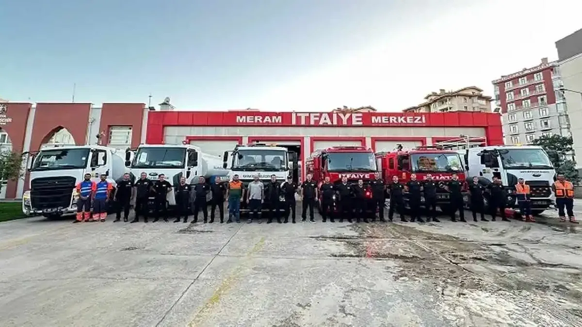 Konya itfaiyesinden Alanya'ya destek mesaisi