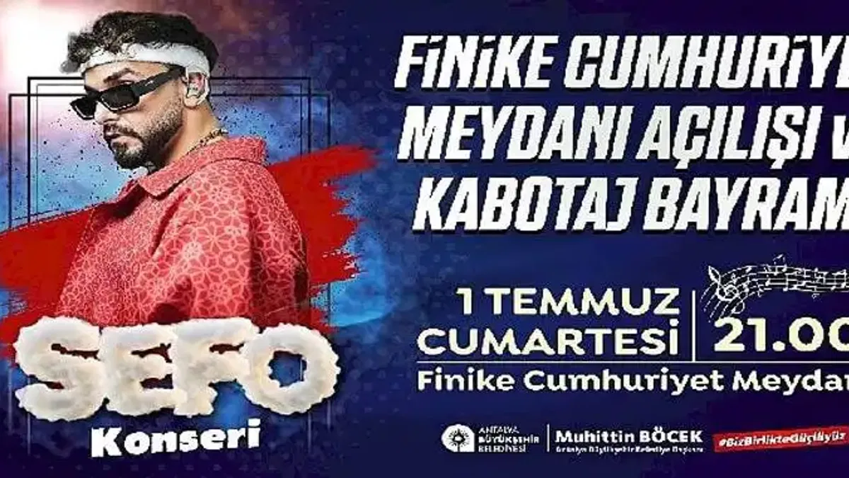 Finike Cumhuriyet Meydanı Sefo konseri ile açılıyor