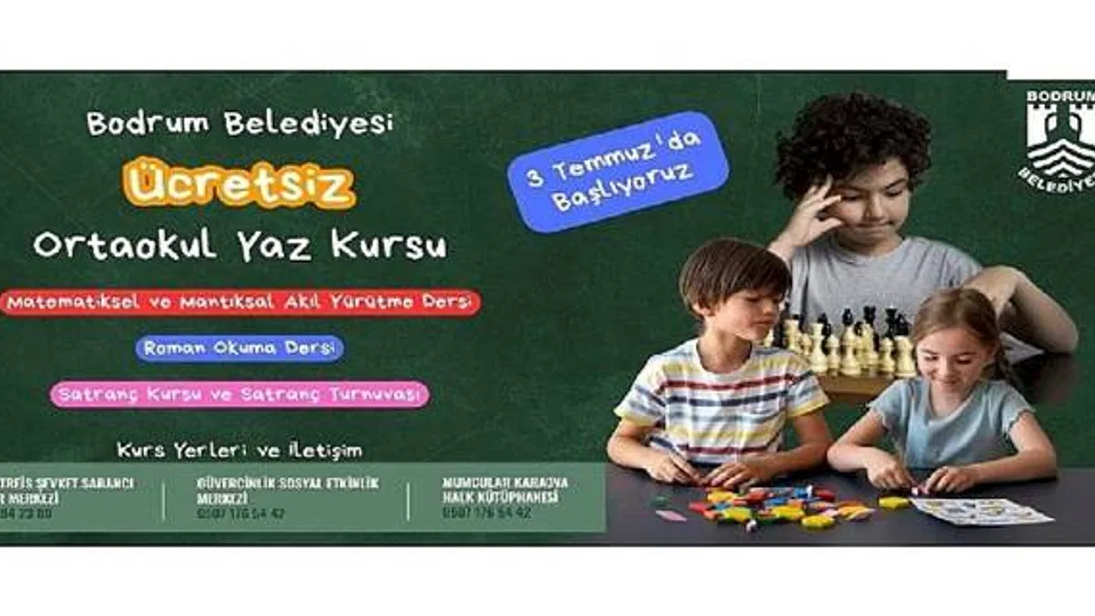 Belediyeden yaz tatilinde çocuklara eğitici ve eğlenceli kurslar