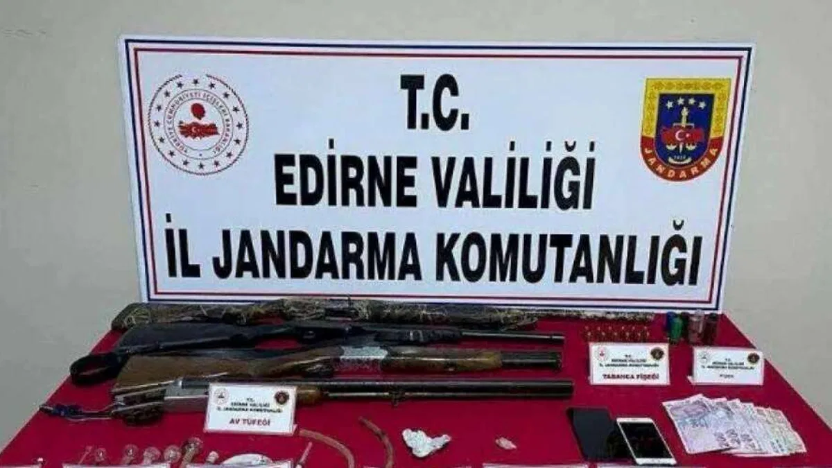 Keşan’da uyuşturucu ve silah ele geçirildi