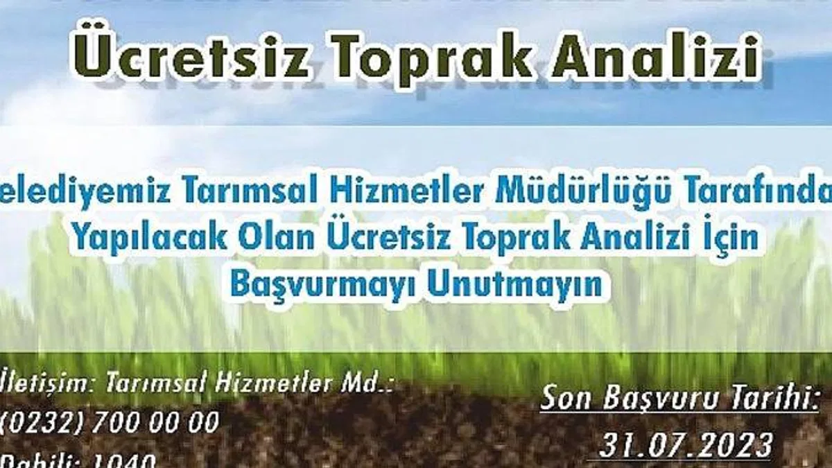 Menderes'te Ücretsiz Toprak Analizi