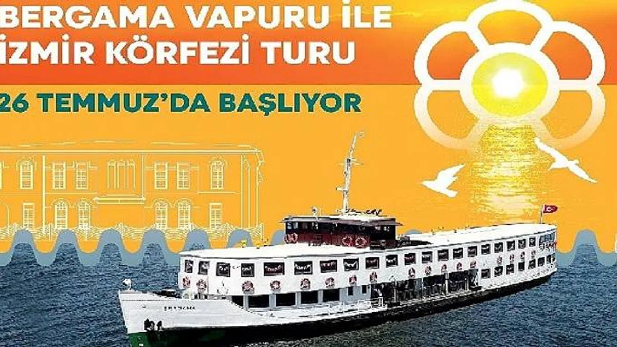 Bergama Vapuru ile İzmir Körfezi turları 26 Temmuz'da başlıyor