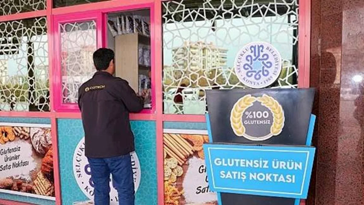 Selçuklu Belediyesi'nin glütensiz satış noktası çölyak hastalarına hizmet vermeye devam ediyor