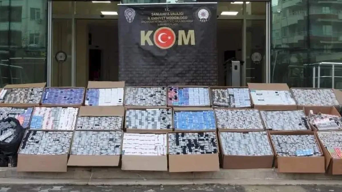 Şanlıurfa’da 2,5 milyon liralık kaçak sigara operasyonu
