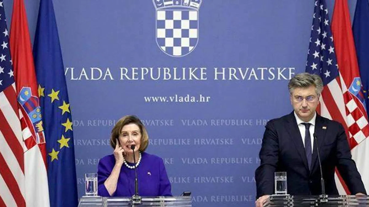 Hırvatistan Başbakanı Plenkovic, ABD Temsilciler Meclisi Başkanı Pelosi'yi kabul etti