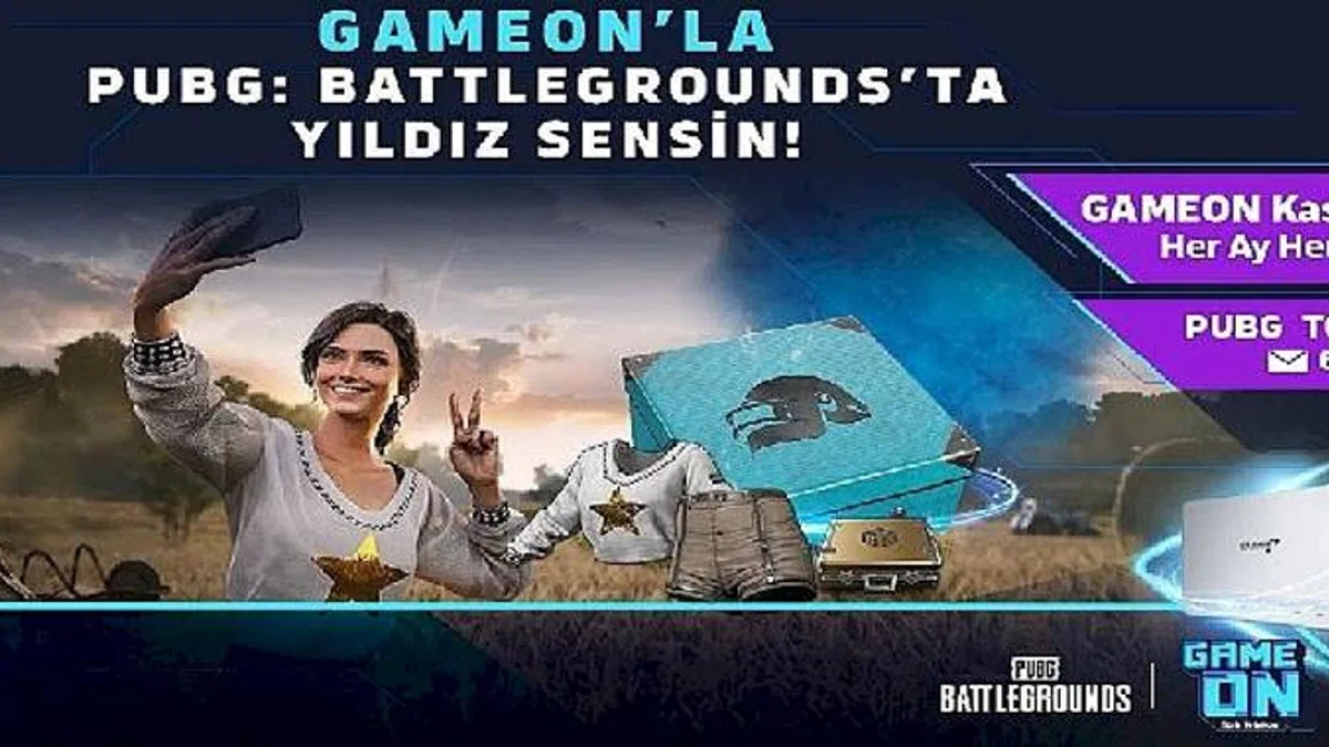 GAMEON farkıyla PUBG'de GAMEON Kasası her ay hediye