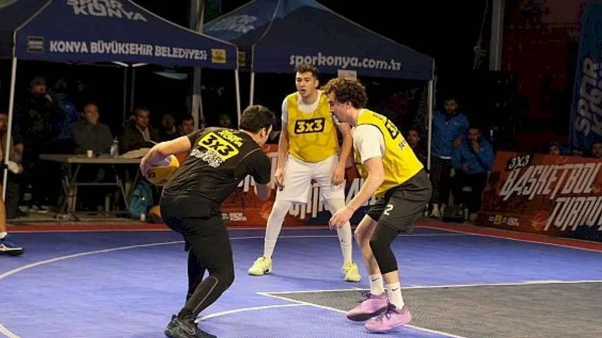 Konya'da 3x3 Basketbol Turnuvası Heyecanı Yaşandı
