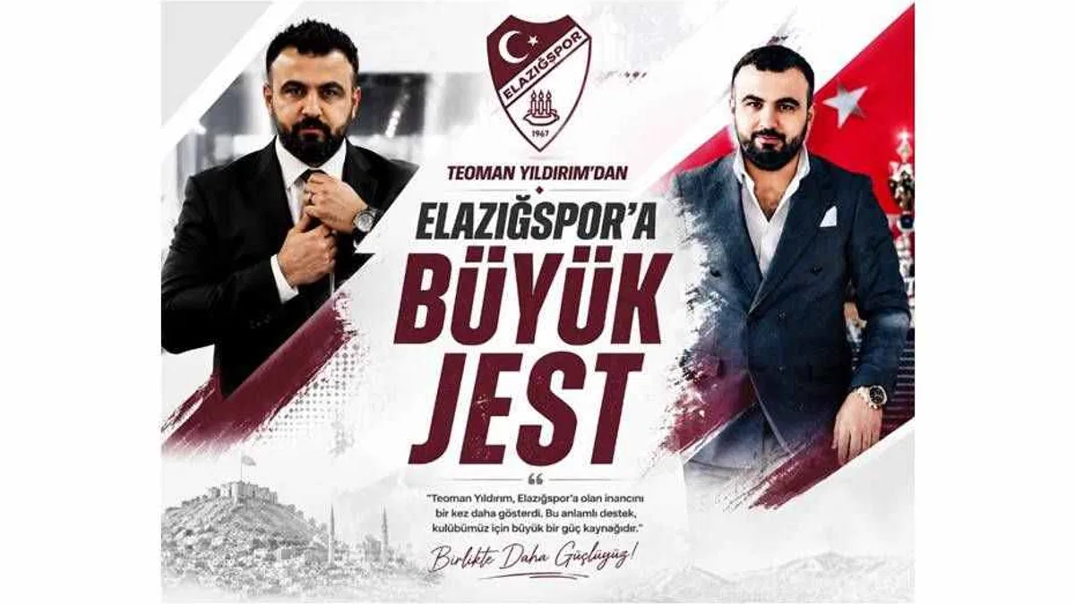 Teoman Yıldırım, Elazığspor’un Şampiyonluk Yolunda Önemli Destek Sağladı