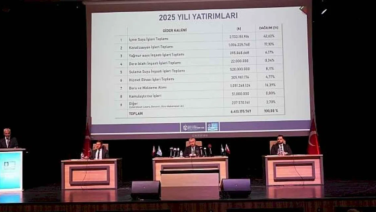 İSU'nun 2024 yılı 2. Olağan Genel Kurulu yapıldı: 2025 yılı gider bütçesi 15 milyar 769 milyon lira